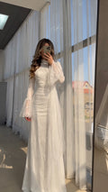 Maxi dress with lace