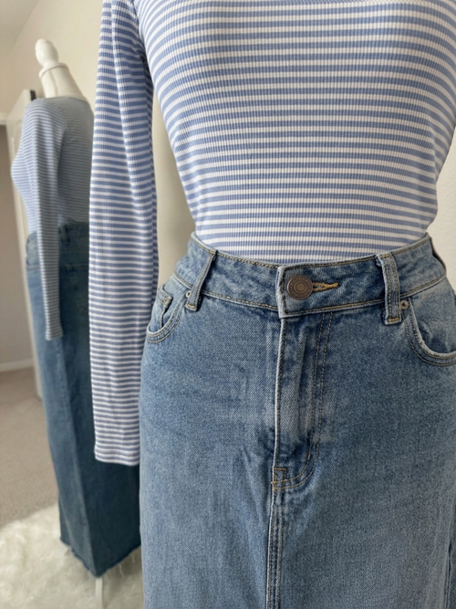 Alltags Set Jeansrock mit Tshirt