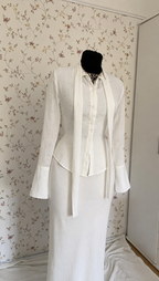 Elegantes zweiteiliges Maxi-Set in Weiß