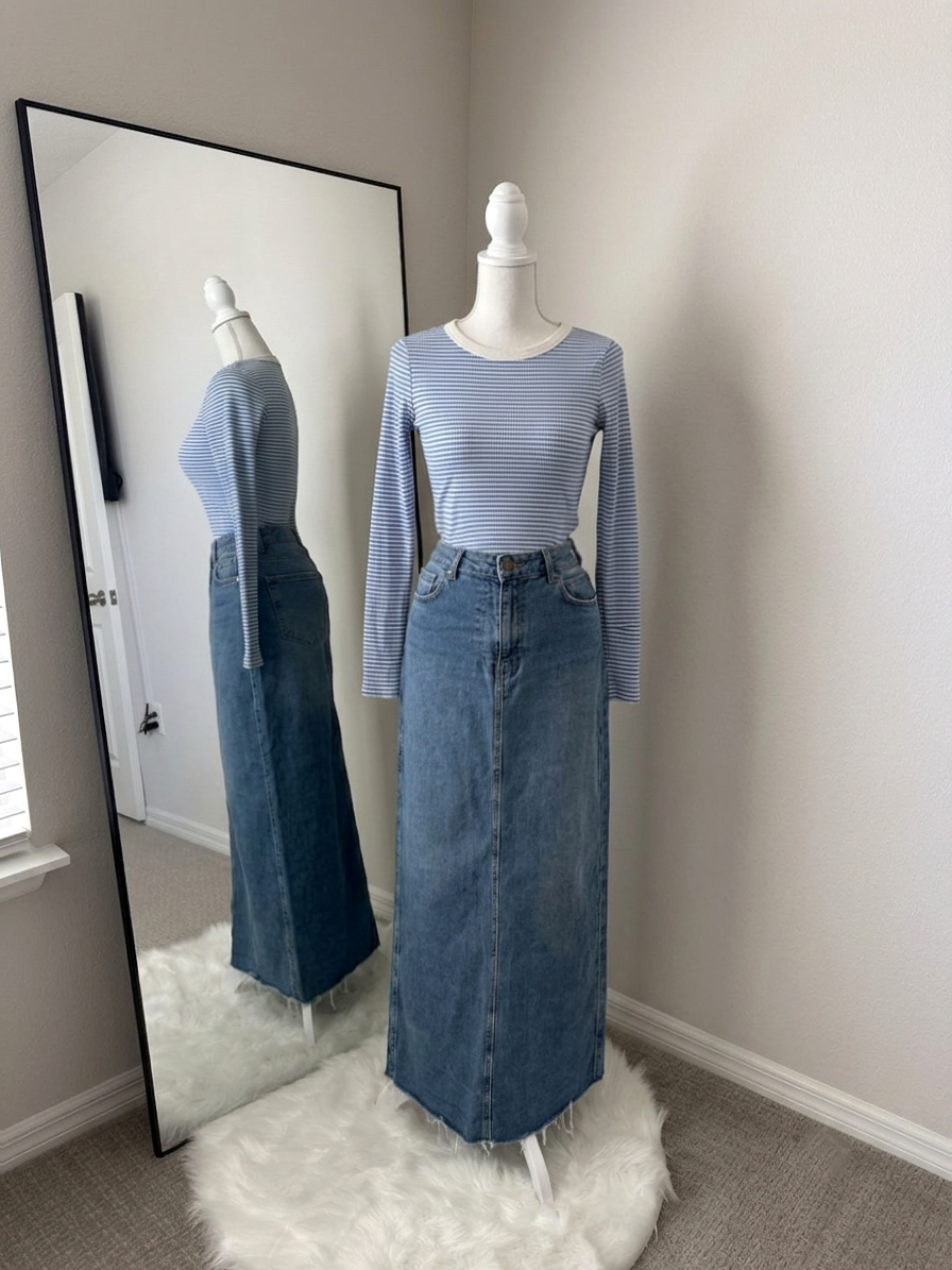 Alltags Set Jeansrock mit Tshirt