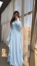 Maxi dress with ruffle details