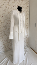 Elegantes zweiteiliges Maxi-Set in Weiß
