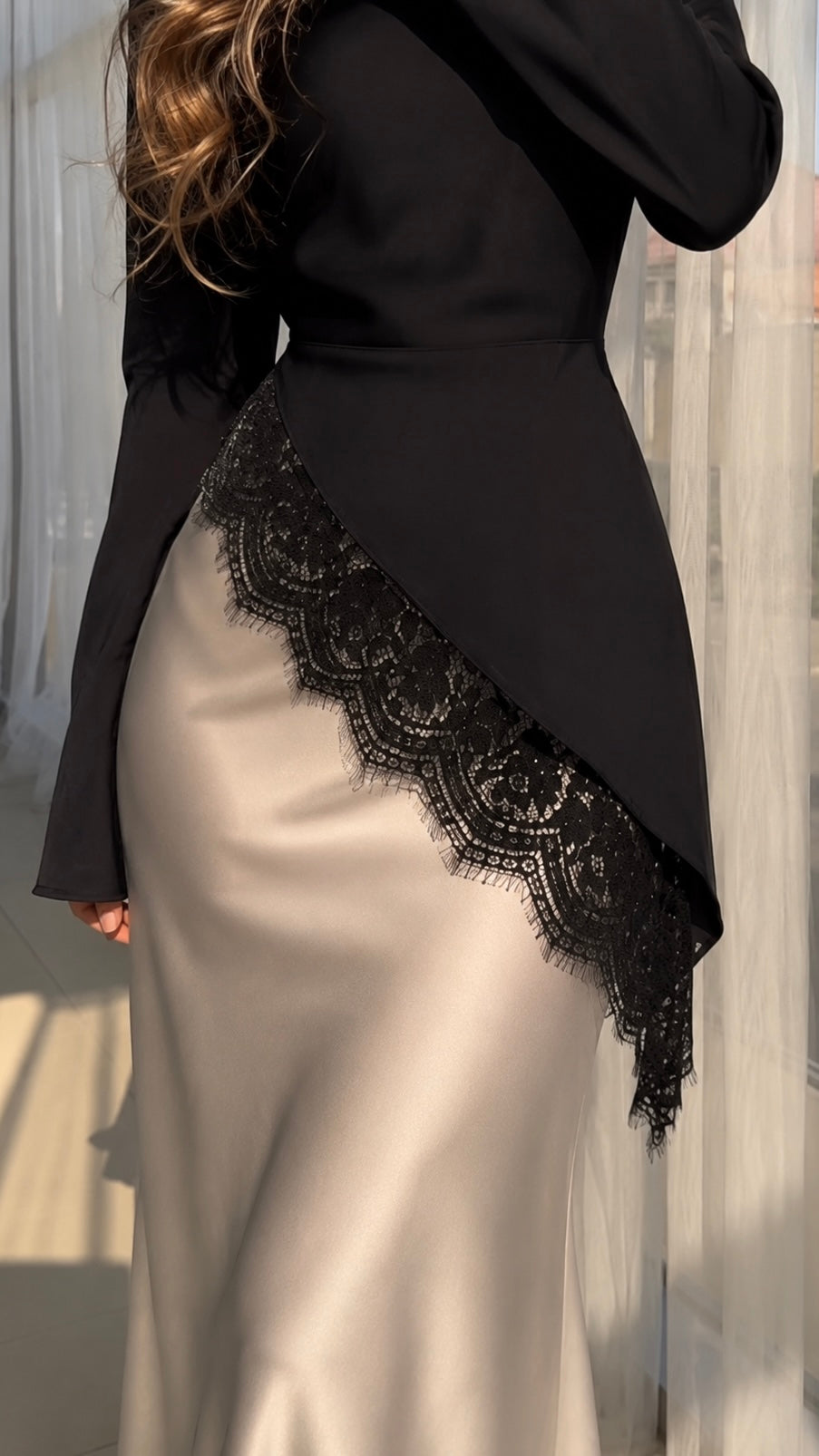 Zwarte maxi-set