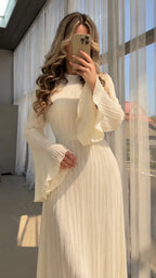 Plissee Maxikleid