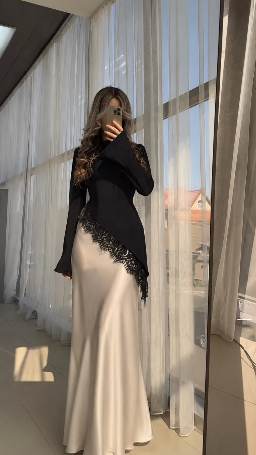 Zwarte maxi-set