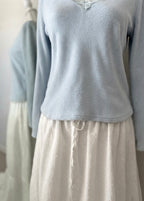 Babyblaues Tshirt mit Maxirock Set