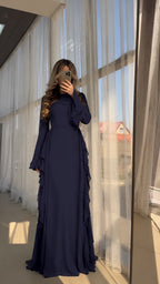 Maxi dress with ruffle details