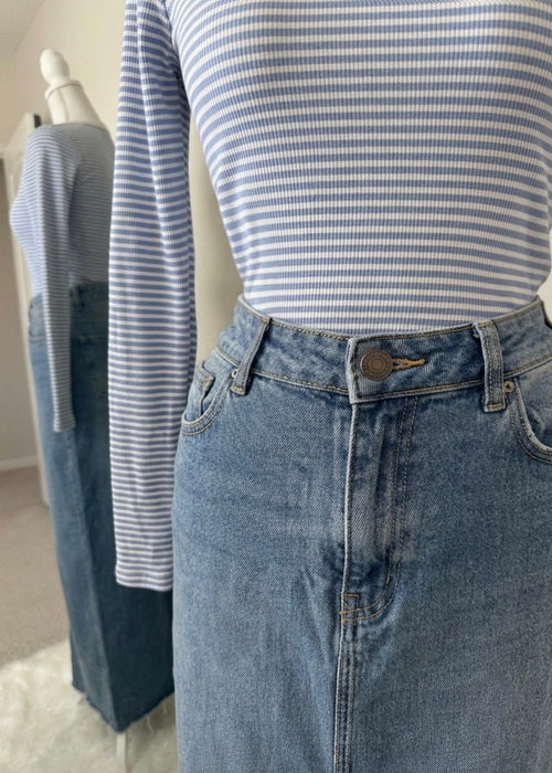 Alltags Set Jeansrock mit Tshirt