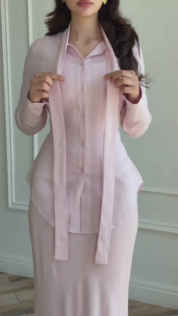 Elegantes zweiteiliges Maxi-Set in Weiß